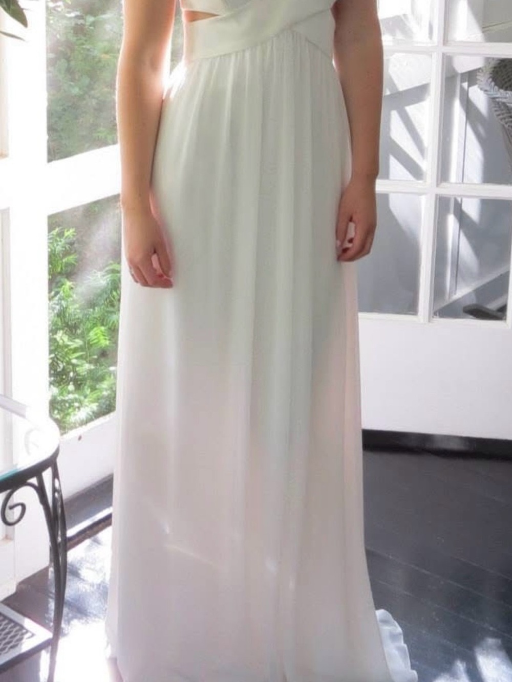 REVOLVE Cream Cutout Maxi Dress